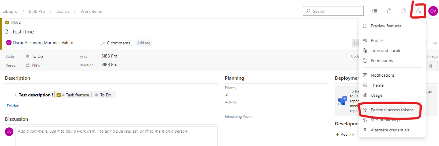 Obtaining Azure DevOps PAT
