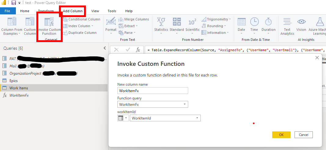 Invoking custom function
