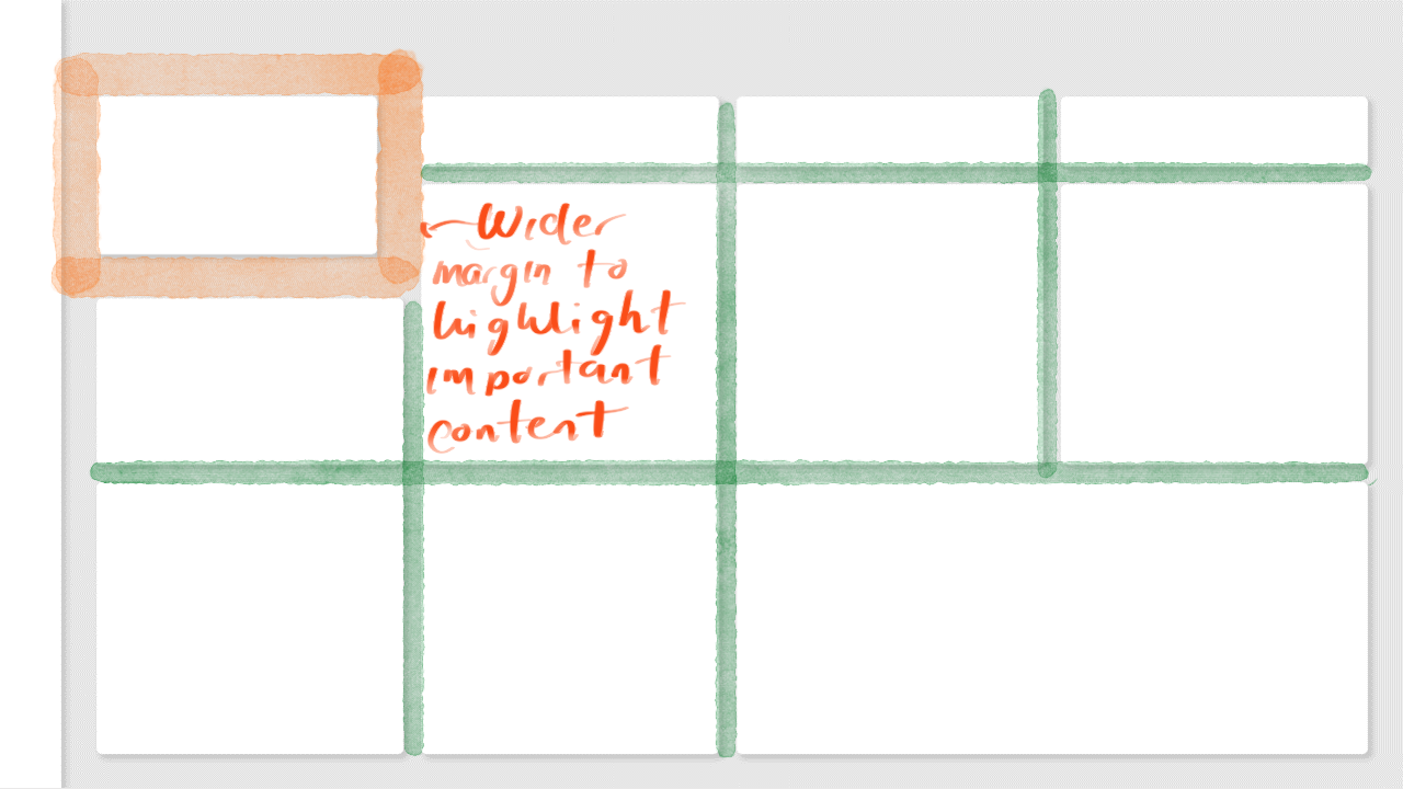 Use whitespace to highlight elements