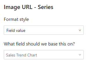 Select field value for DAX and UDF SVG charts configuration
