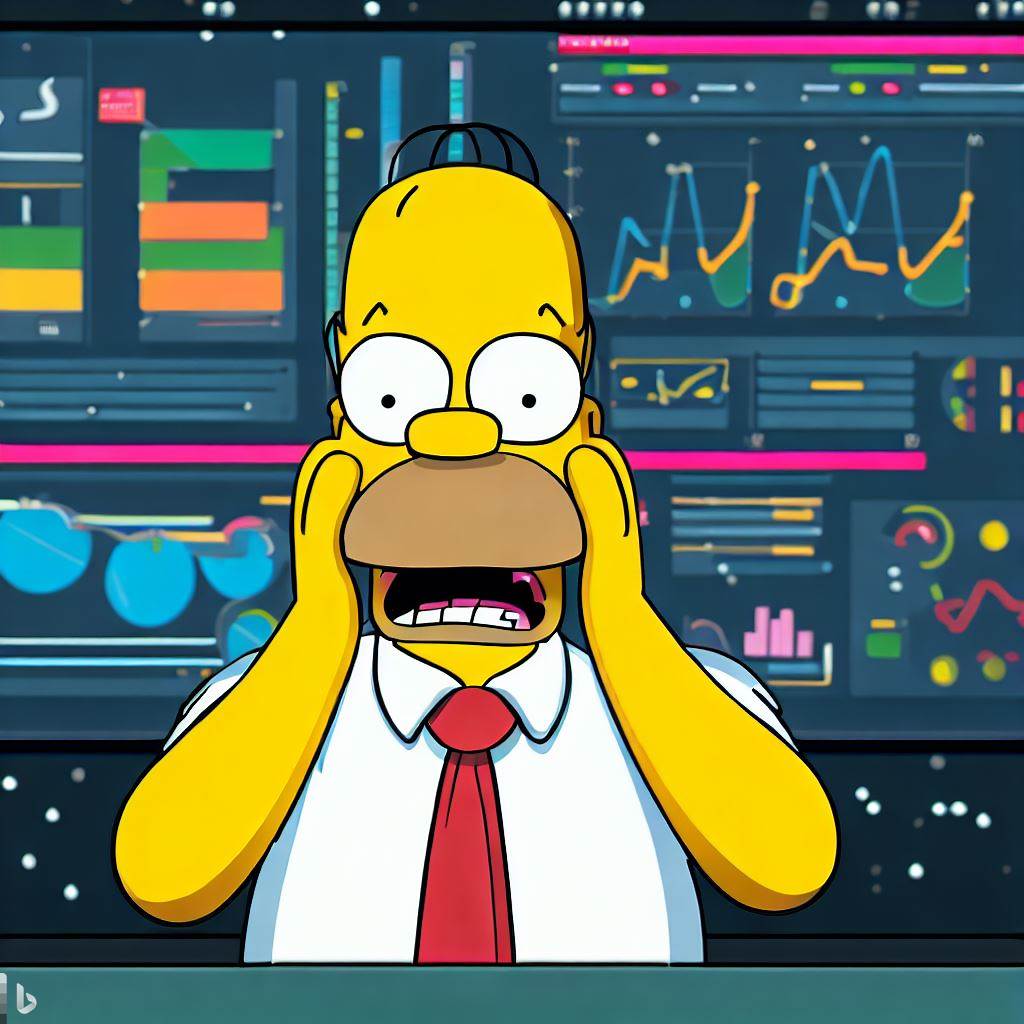 Homer Simpson panicking.
