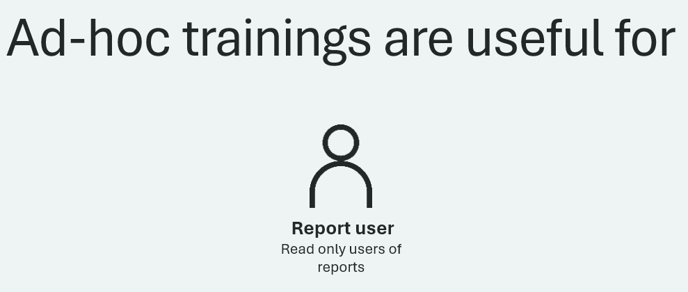 Ad-hoc Trainings