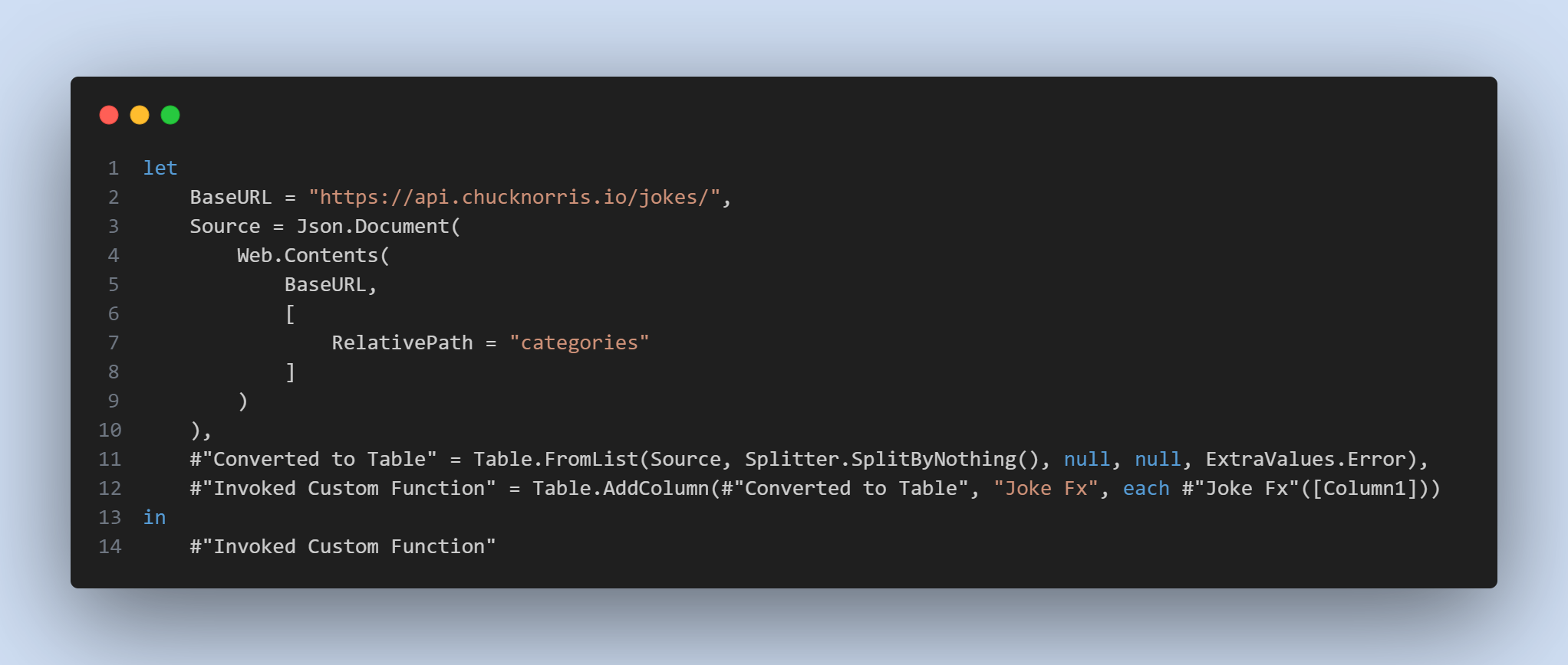 Using our function